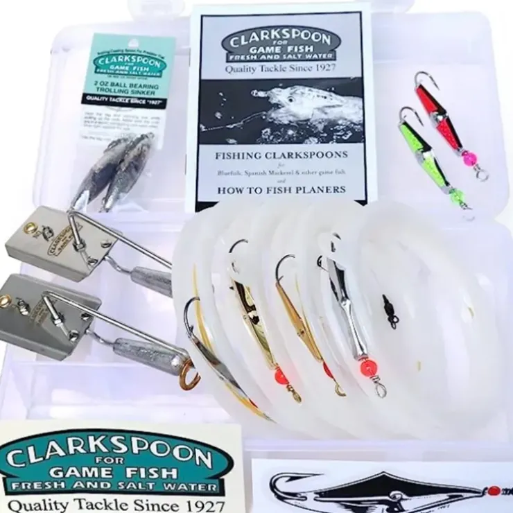 Clarkspoon Starter Kit - 4 Rigged Spoons, 2 Flash Spoons, 2 - Your Premium Fishing Gear Store Rods Lines Baits Accessories^ Outlet