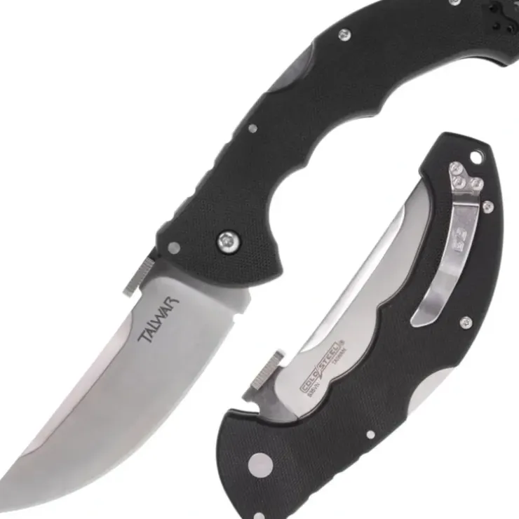 Cold Steel CS-21TTL Talwar Folding Knife, 4" Satin Blade, Tri-Ad Lock - Your Premium Fishing Gear Store Rods Lines Baits Accessories^ Shop