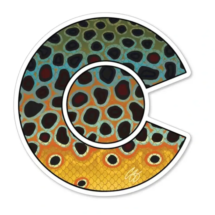 Colorado Brown Sticker - Your Premium Fishing Gear Store Rods Lines Baits Accessories^ Best Sale