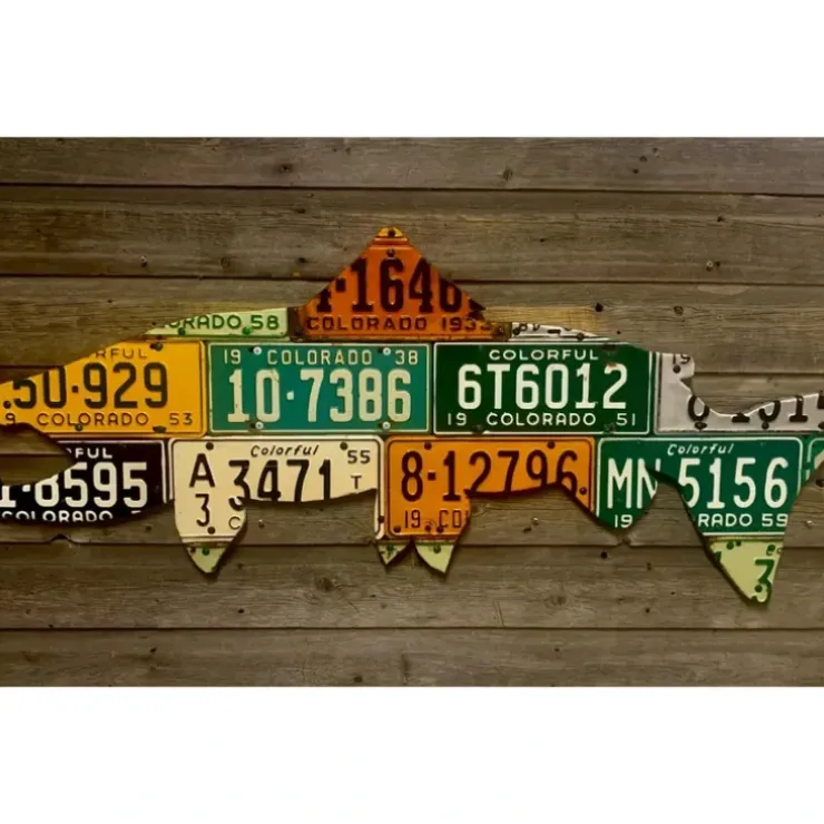 50" Colorado Brown Trout License Plate Art - Your Premium Fishing Gear Store Rods Lines Baits Accessories^ Discount