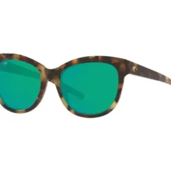 Costa Bimini Sunglasses Shiny Vintage Tortoise Green Mirror 580G - Your Premium Fishing Gear Store Rods Lines Baits Accessories^ Hot