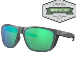 Costa Ferg XL Sunglasses Shiny Gray Green Mirror 580G - Your Premium Fishing Gear Store Rods Lines Baits Accessories^ Best