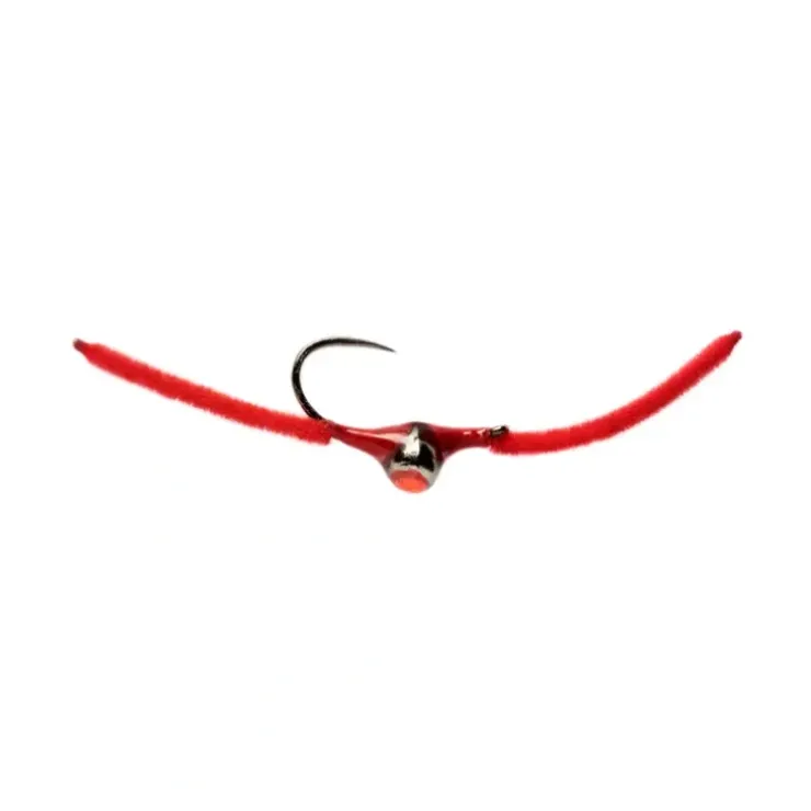 Croston's Chenille Worm Red Barbless - Your Premium Fishing Gear Store Rods Lines Baits Accessories^ Sale