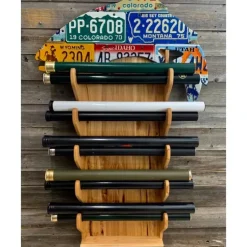 Custom Trout Rod Rack - Hickory - Your Premium Fishing Gear Store Rods Lines Baits Accessories^ Discount