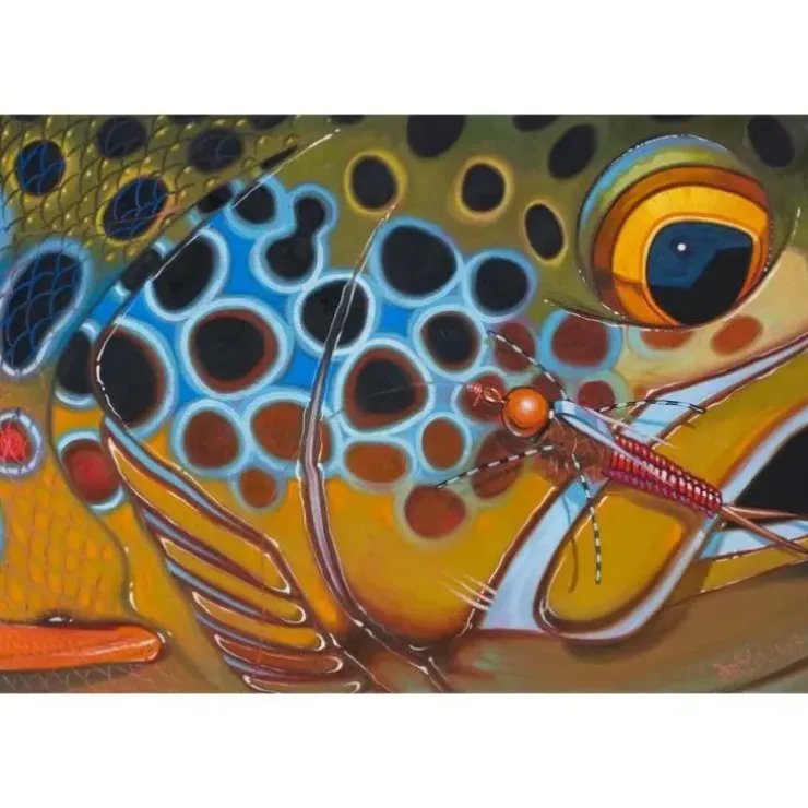 Deyoung Brown Trout Rubberlegs Canvas Print 36x24" - Your Premium Fishing Gear Store Rods Lines Baits Accessories^ Shop