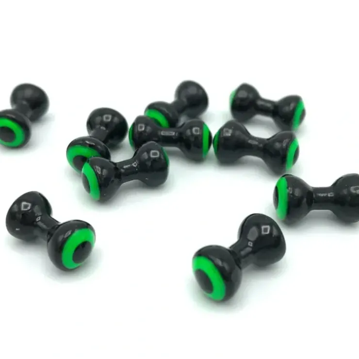 Double Pupil Lead Eyes - Black/Chartreuse - Your Premium Fishing Gear Store Rods Lines Baits Accessories^ Hot