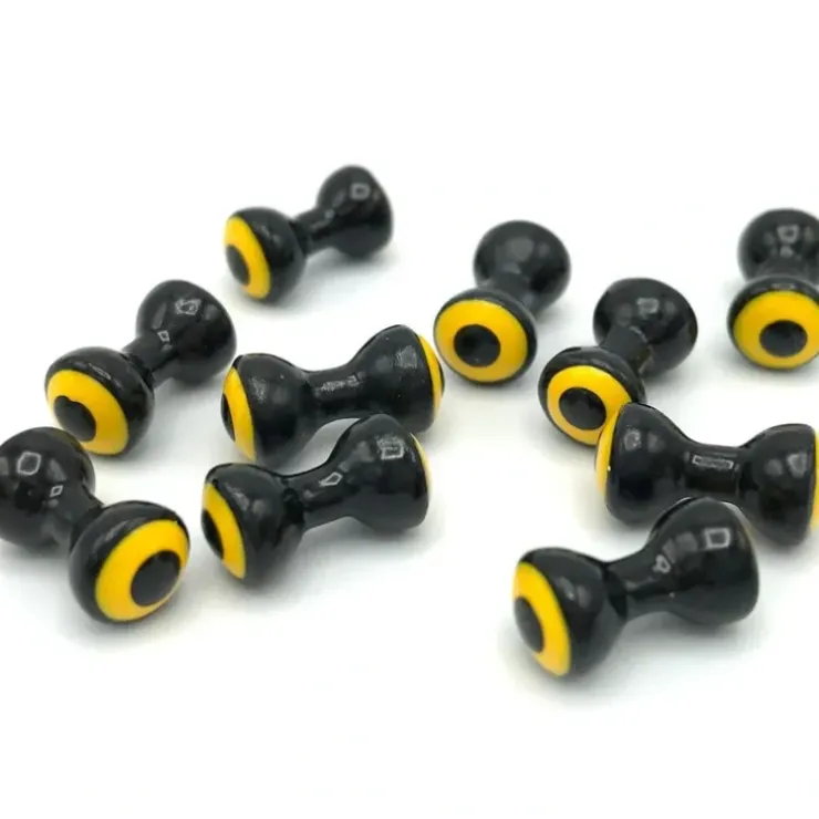 Double Pupil Lead Eyes - Black/Yellow - Your Premium Fishing Gear Store Rods Lines Baits Accessories^ Cheap