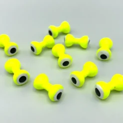 Double Pupil Lead Eyes - Chartreuse/White - Your Premium Fishing Gear Store Rods Lines Baits Accessories^ New