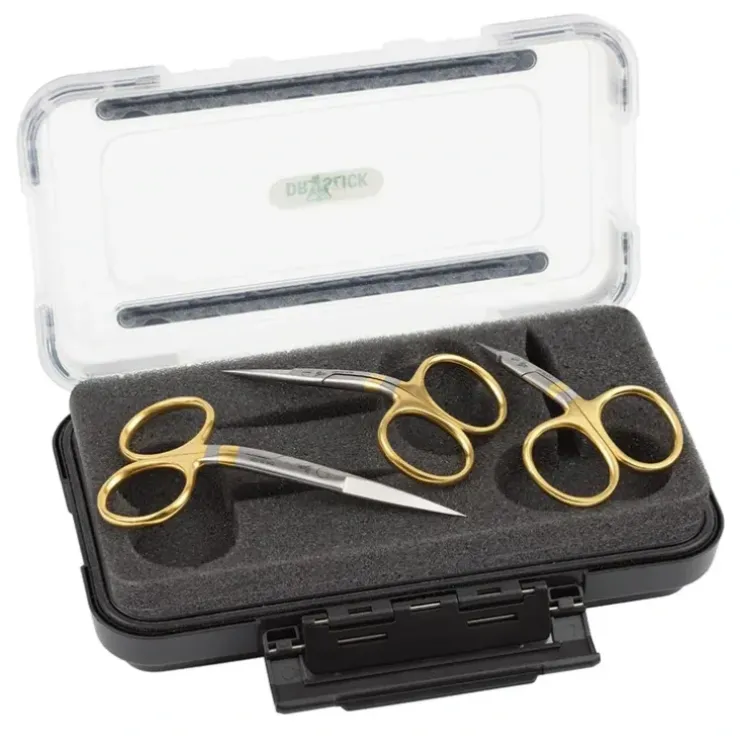 Dr. Slick Bent Scissors in Large Fly Box - Your Premium Fishing Gear Store Rods Lines Baits Accessories^ Discount