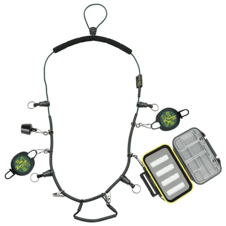 Dr. Slick Elastic Necklace w/Tippet Spool Caddy Retractors Floatant Holder Waterproof Fly Box - Your Premium Fishing Gear Store Rods Lines Baits Accessories^ Fashion