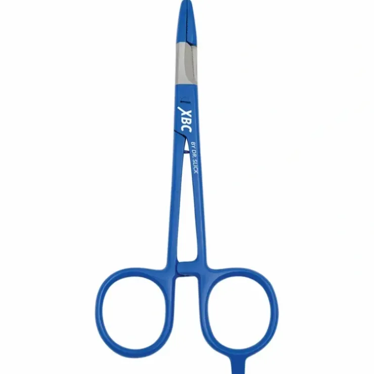 Dr. Slick XBC Scissor Clamp, 5", Blue, Straight - Your Premium Fishing Gear Store Rods Lines Baits Accessories^ Cheap