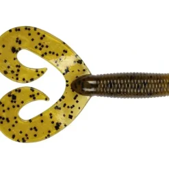 Dry Creek Twin Tail Money Grubber 5" 20pk Green Pumpkin Pepper - Your Premium Fishing Gear Store Rods Lines Baits Accessories^ Clearance