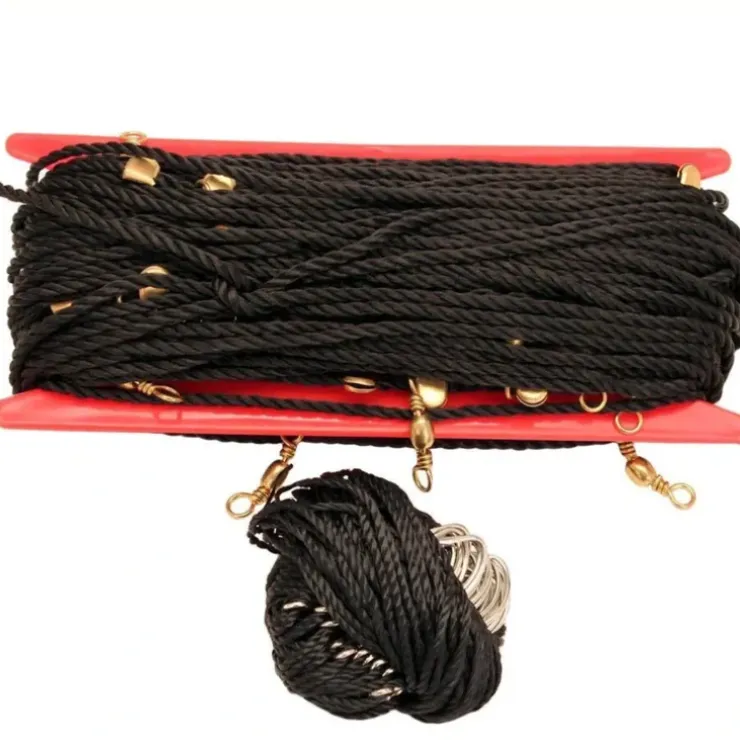 Eagle Claw Trotline 120' Fishing Line with 25 Size 3/0 Hooks Black - Your Premium Fishing Gear Store Rods Lines Baits Accessories^ Outlet