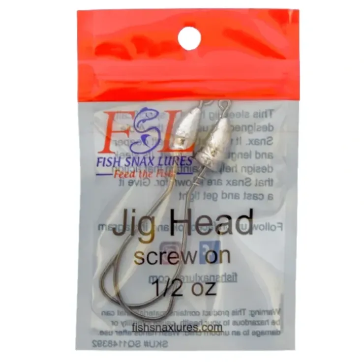 Fish Snax Lures Twistlock Sledhead Jig 1/2 oz 2 Pack - Your Premium Fishing Gear Store Rods Lines Baits Accessories^ Cheap