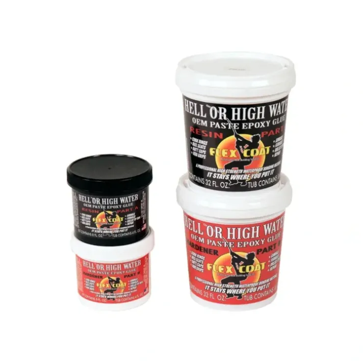 Flex Coat Hell or High Water Paste Epoxy Glue 4 oz. Kit - Your Premium Fishing Gear Store Rods Lines Baits Accessories^ Online