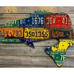 Florida Antique Largemouth Bass License Plate Art - Your Premium Fishing Gear Store Rods Lines Baits Accessories^ Sale