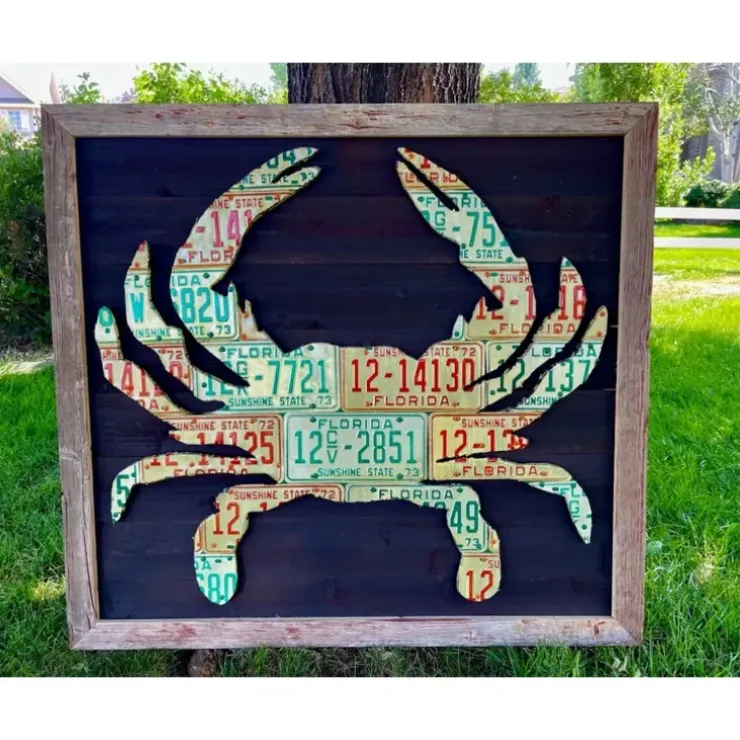 Florida Blue Crab License Plate Art - Your Premium Fishing Gear Store Rods Lines Baits Accessories^ Fashion