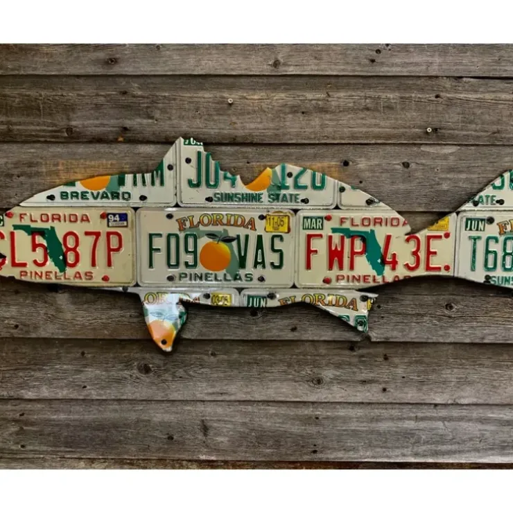 Florida Orange Redfish License Plate Art - Your Premium Fishing Gear Store Rods Lines Baits Accessories^ Flash Sale