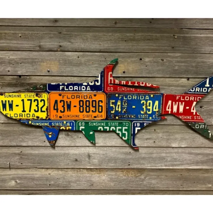 Florida Tarpon Antique License Plate Art - Your Premium Fishing Gear Store Rods Lines Baits Accessories^ Cheap