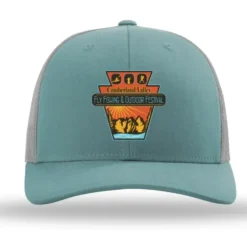 Fly Fishing Festival Trucker Hat Smoke Blue - Your Premium Fishing Gear Store Rods Lines Baits Accessories^ Cheap