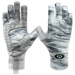 Flying Fisherman Sunbandit Half-Finger Gloves Gray - Your Premium Fishing Gear Store Rods Lines Baits Accessories^ Hot