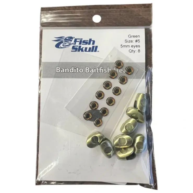 FlyMen Fish-Skull Bandito Baitfish Head Green - Your Premium Fishing Gear Store Rods Lines Baits Accessories^ Clearance