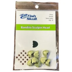 FlyMen Fish-Skull Bandito Sculpin Head Olive - Your Premium Fishing Gear Store Rods Lines Baits Accessories^ Best