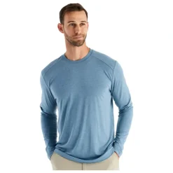 Free Fly Bamboo Shade Long Sleeve Heather Slate Blue - Your Premium Fishing Gear Store Rods Lines Baits Accessories^ Sale