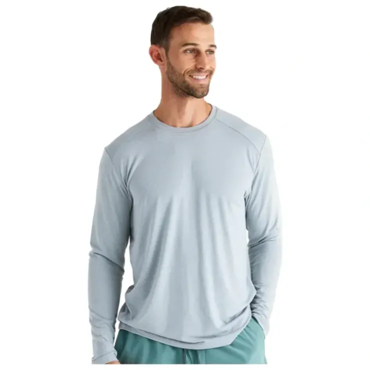 Free Fly Bamboo Shade Long Sleeve Heather Aspen Grey - Your Premium Fishing Gear Store Rods Lines Baits Accessories^ Flash Sale