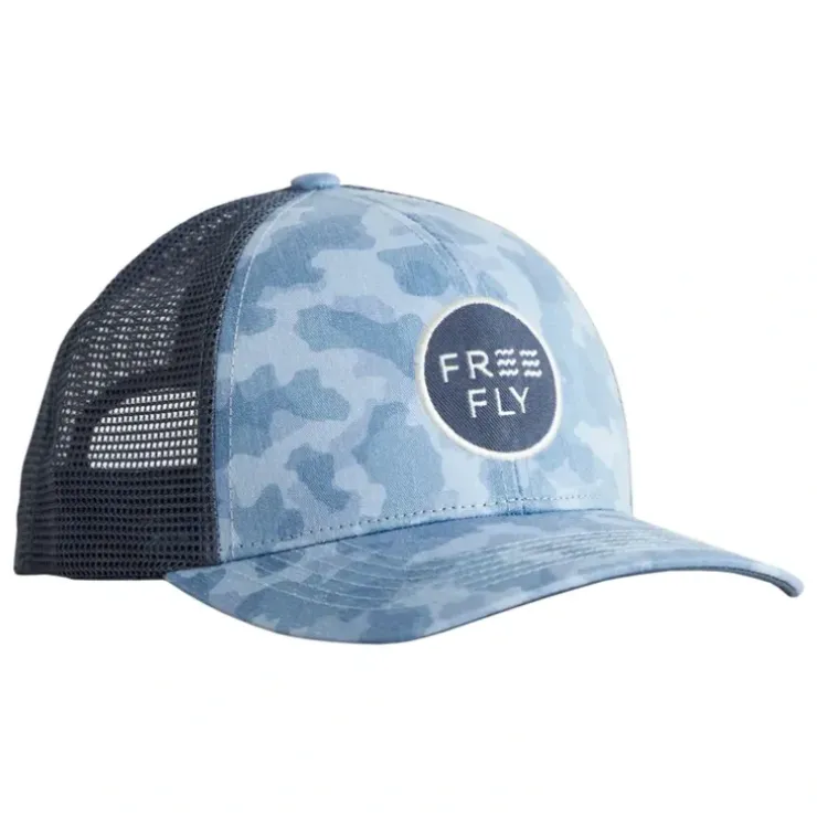 Free Fly Camo Trucker Hat Tidewater Camo - Your Premium Fishing Gear Store Rods Lines Baits Accessories^ Best Sale