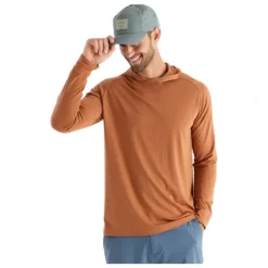 Free Fly Elevate Hoody Rust - Your Premium Fishing Gear Store Rods Lines Baits Accessories^ Clearance