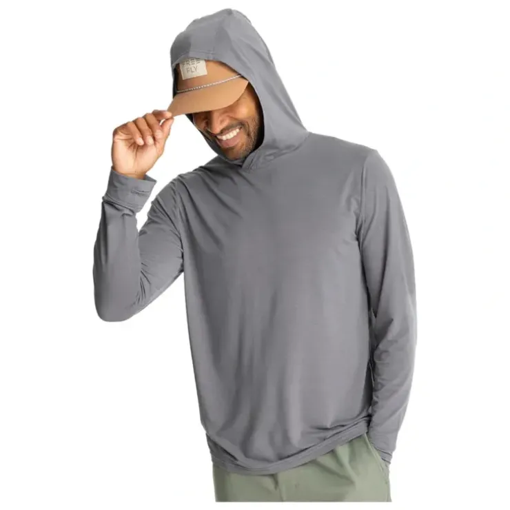 Free Fly Elevate Lightweight Hoodie Smoke - Your Premium Fishing Gear Store Rods Lines Baits Accessories^ Discount