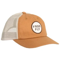 Free Fly Low Pro Badge Trucker Hat Wheat - Your Premium Fishing Gear Store Rods Lines Baits Accessories^ Outlet
