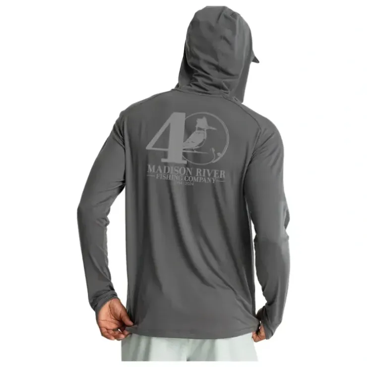 Free Fly 40th Logo Elevate Hoody Smoke - Your Premium Fishing Gear Store Rods Lines Baits Accessories^ Shop