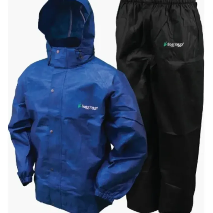 Frogg Toggs Men's Classic All-Sport Rain Suit Royal Blue/Black Large - Your Premium Fishing Gear Store Rods Lines Baits Accessories^ Cheap