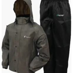 Frogg Toggs Men's Classic All-Sport Rain Suit Stone/Black 2X-Large - Your Premium Fishing Gear Store Rods Lines Baits Accessories^ Online