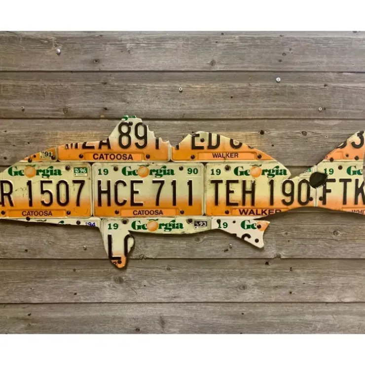 Georgia Redfish License Plate Art - Your Premium Fishing Gear Store Rods Lines Baits Accessories^ Hot