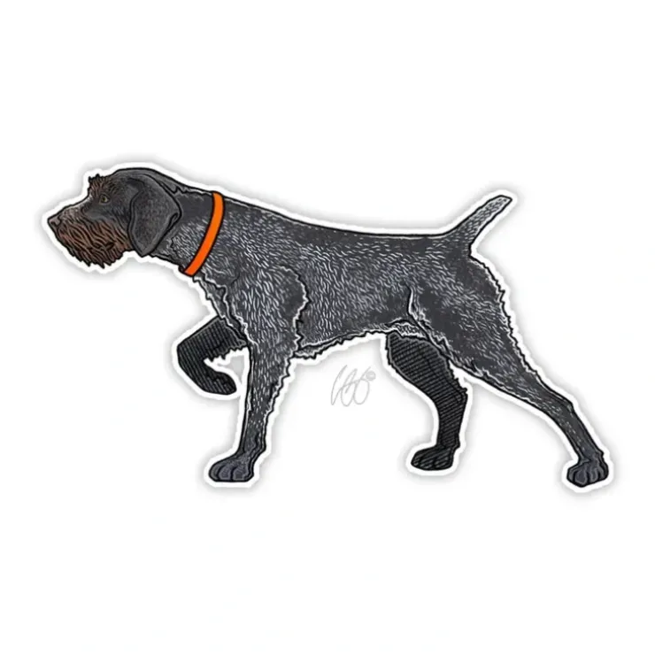 German Wiredhaired Pointer Sticker - Your Premium Fishing Gear Store Rods Lines Baits Accessories^ New