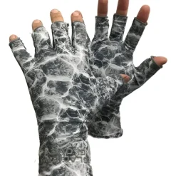 Glacier Abaco Bay Sun Glove, L/XL, Gray Camo - Your Premium Fishing Gear Store Rods Lines Baits Accessories^ Store