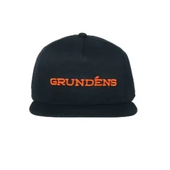 Grundens Logo Flat Brim- Navy - Your Premium Fishing Gear Store Rods Lines Baits Accessories^ Sale