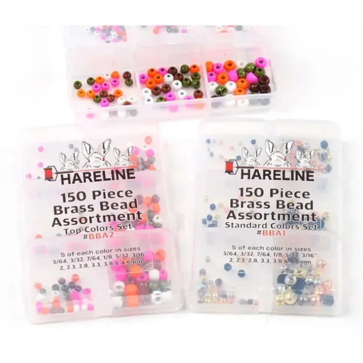 Hareline 150 Piece Brass Bead Assortment TOP Colors - Your Premium Fishing Gear Store Rods Lines Baits Accessories^ Best