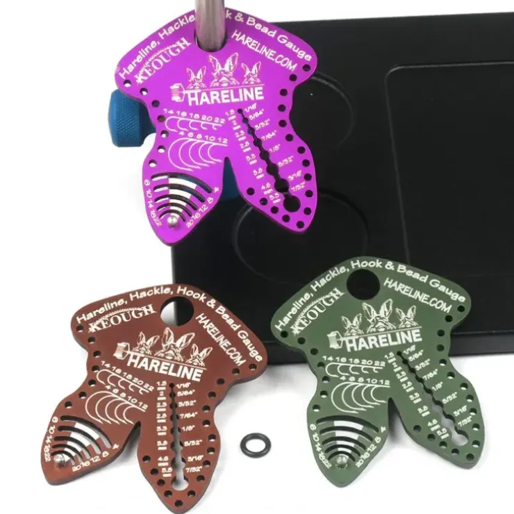 Hareline Hackle, Hook and Bead Gauge Anodized - Your Premium Fishing Gear Store Rods Lines Baits Accessories^ Best