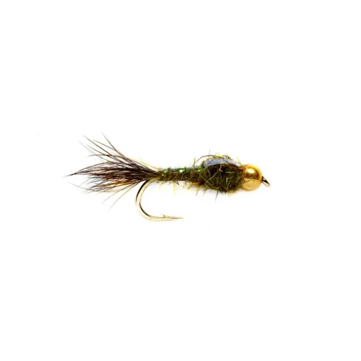 Hare's Ear Flashback Nymph Olive Beadhead - Your Premium Fishing Gear Store Rods Lines Baits Accessories^ Discount