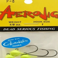 Hawken Aerojig Plain Jighead, 1/8 oz, 1/0 Hook, Green Chartreuse, 3/Pack - Your Premium Fishing Gear Store Rods Lines Baits Accessories^ Hot