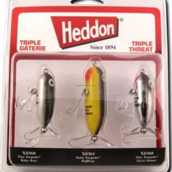 Heddon Triple Threat Lure 3Pk, 1-7/8", 2-1/2", 1-7/8", 1/4, 3/8 , 1/4 oz , Multi - Your Premium Fishing Gear Store Rods Lines Baits Accessories^ Flash Sale