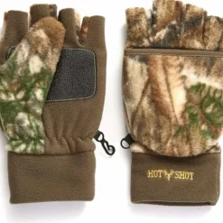 Hot Shot Men's Insulated Camo Realtree Edge "Bulls-Eye" Fuzzy Mittens X-Large - Your Premium Fishing Gear Store Rods Lines Baits Accessories^ Best Sale