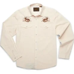 Howler Bros Gaucho Snapshirt Lazy Gators : Wheat Microstripe - Your Premium Fishing Gear Store Rods Lines Baits Accessories^ New