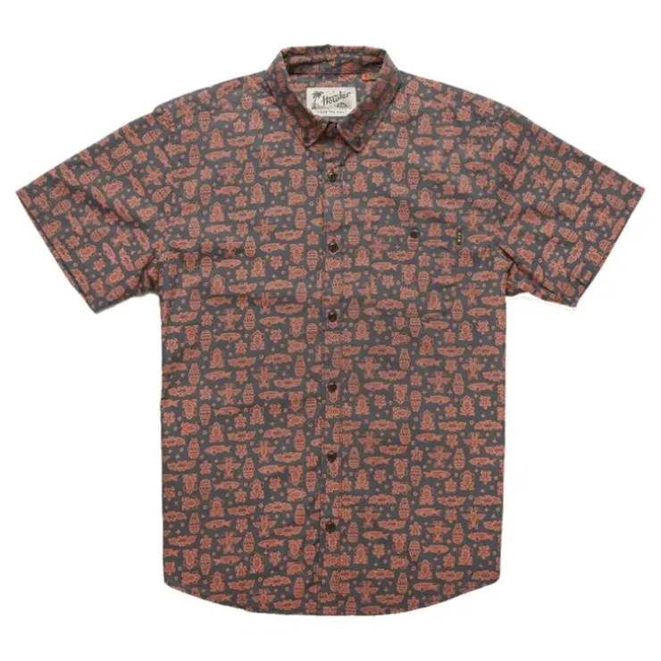 Howler Bros Mansfield Shirt Critters - Dark Slate Medium - Your Premium Fishing Gear Store Rods Lines Baits Accessories^ Fashion