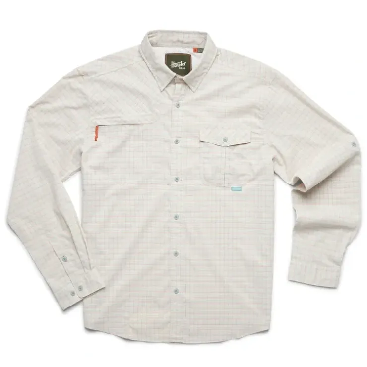 Howler Bros Matagorda Longsleeve Composition Plaid Off White - Your Premium Fishing Gear Store Rods Lines Baits Accessories^ Best Sale