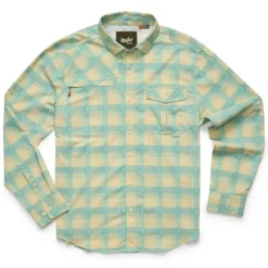 Howler Bros Matagorda Longsleeve Sheldon Dobby Plaid : Parchment - Your Premium Fishing Gear Store Rods Lines Baits Accessories^ Clearance